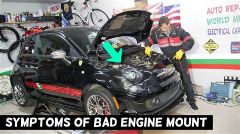 SYMPTOMS OF BAD ENGINE MOUNT FIAT 500 - YouTube