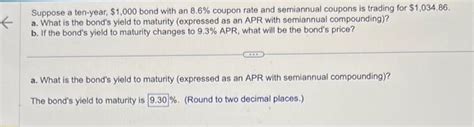 Solved A. What is the bond's yield to maturity ?B. If the | Chegg.com