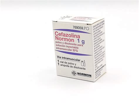 Cefazolina Normon Efg 1 G 1 Vial Polvo Para Solucion Inyectable + 1 Ampolla Disolvente 4 Ml ...