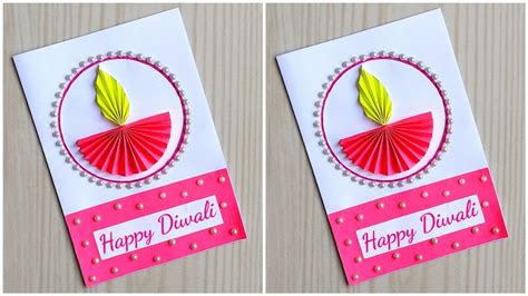 Easy and Beautiful Diwali card making / Handmade Diwali greeting card ideas / DIY Diwali card ...