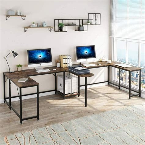 Tribesigns 126 inch Double Computer Desk, Extra Long Two Person Desk ...