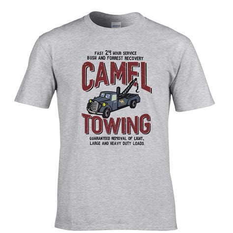 Punk Tops Crew Neck Short Camel Towing Vintage Mechanic Mens Funny Gift Mens Shirts-in T-Shirts ...