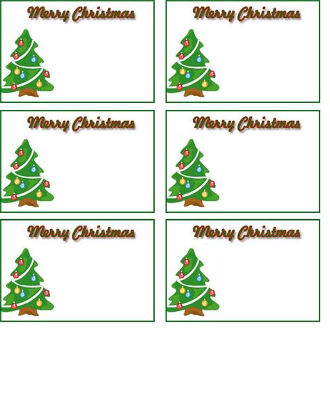 Free Printable Christmas Name Tags