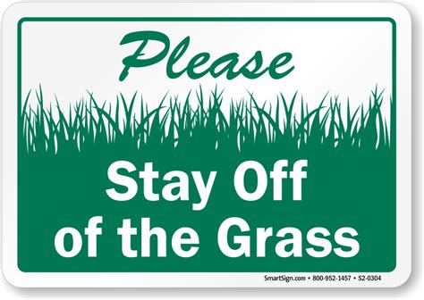 Please Stay Off of the Grass Sign, SKU: S2-0304