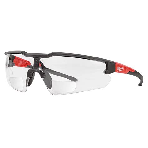 Milwaukee Tool Bifocal Safety Glasses with +2.50 Magnified Clear Anti ...