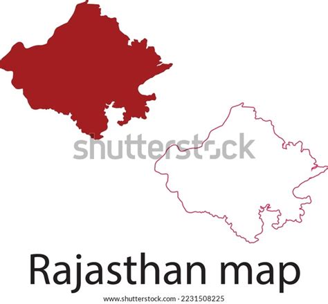 Rajasthan Detailed Map Rajasthan Outline Map Stock Vector (Royalty Free) 2231508225 | Shutterstock