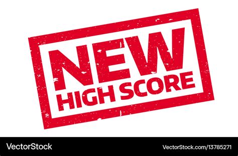 New high score rubber stamp Royalty Free Vector Image