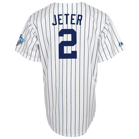 Majestic New York Yankees Derek Jeter White Home 1998 Replica World Series Jersey