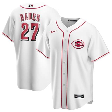 Trevor Bauer Cincinnati Reds Nike Home 2020 Replica Player Jersey ...