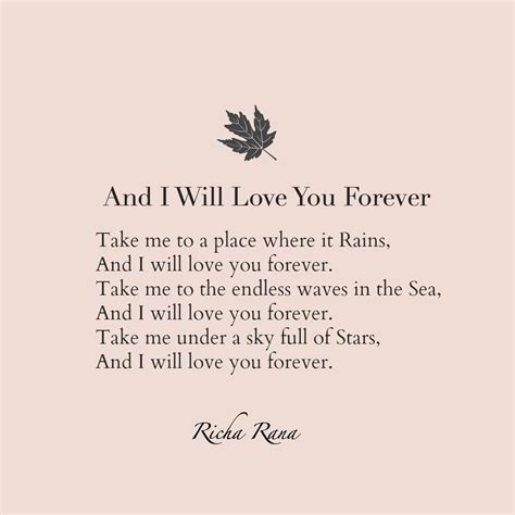 I Will Love You Forever Poem