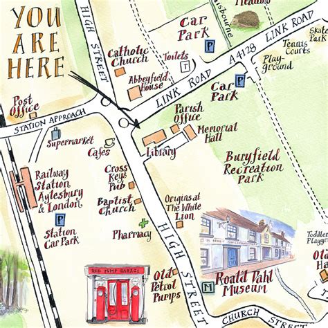 Illustrated Map for Great Missenden and Prestwood Revitalisation Group - Lovell Johns