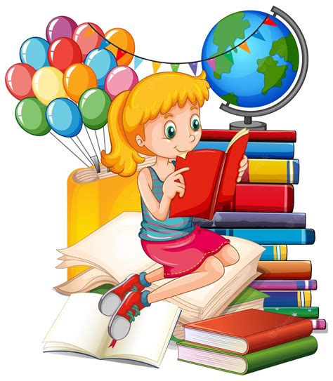 reading books - Clip Art Library