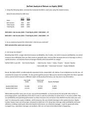 Analyzing Return on Equity (ROE) with DuPont Method | Course Hero