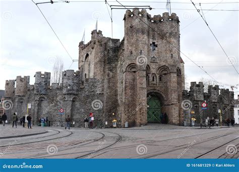 Gravensteen Castle in Ghent, Belgium Editorial Stock Image - Image of medieval, exterior: 161681329