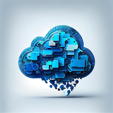 Premium AI Image | A blue cloud with a cloud with the word cloud on it