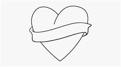 How To Draw - Love Heart Drawings Easy, HD Png Download - kindpng