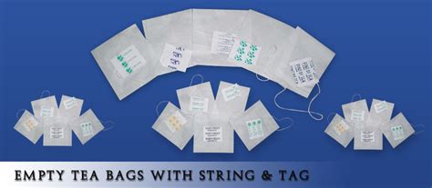 Pre-Made Empty Tea Bags With String and Tag