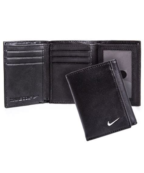 Nike Leather Trifold Wallet - Black - Hook of the Day