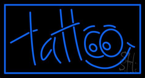 Blue Tattoo LED Neon Sign - Tattoo Neon Signs - Everything Neon