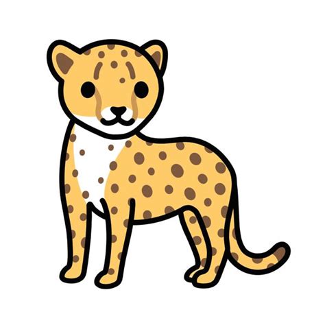 "Cheetah" Sticker for Sale by littlemandyart | Cheetah drawing, Cheetah cartoon, Cute easy drawings