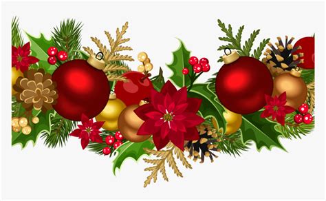 Christmas Decorative Garland Png Clip Art Image Gallery - Transparent ...