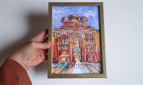 Gateway of India Bombay India Sketch Watercolor Painting - Etsy