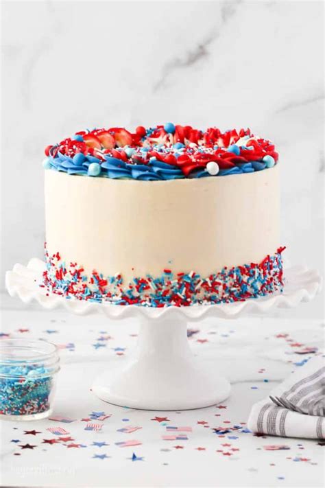 Red, White and Blue Layer Cake | Fourth of July Recipe