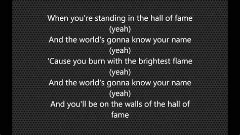 Hall of fame lyrics - YouTube