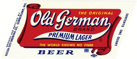 Old German Brand Premium Lager Beer Label