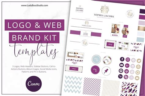 Plum Website Branding Kit Templates | Canva - Lady Boss Biz Boutique | Website branding ...