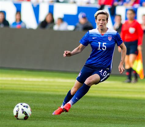 Soccer star Megan Rapinoe kneels during national anthem