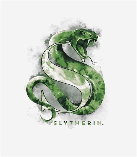 Harry Potter - SLYTHERIN™ Snake Watercolor PNG Free Download - Files For Cricut & Silhouette ...