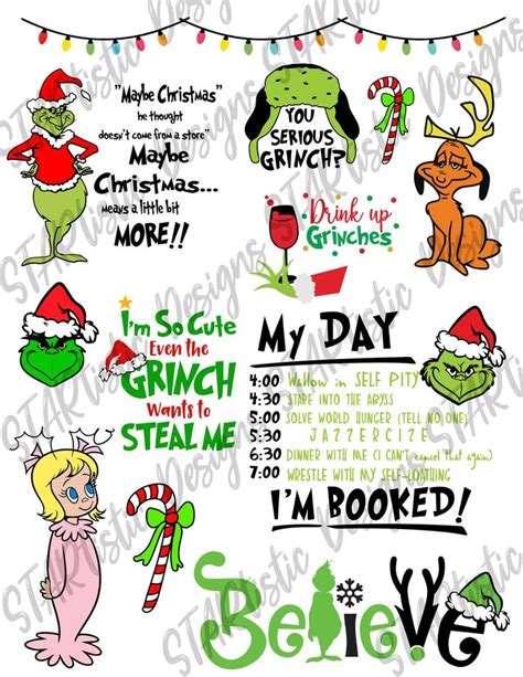 Grinch Inspired , PNG, Grinch, Grinch Clip Art, Grinch Sayings ,full ...