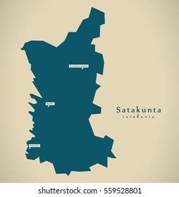 Modern Map Satakunta Finland Fi Illustration Stock Illustration ...