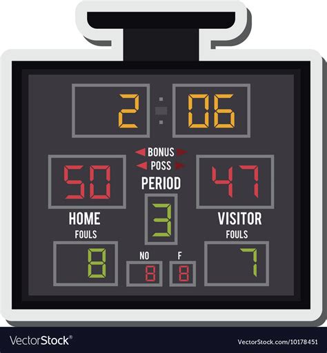 Basketball scoreboard icon Royalty Free Vector Image