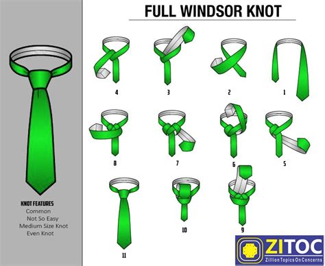 Full Windsor Knot - How to tie a tie step by step guide - Zitoc