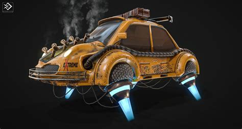 3D model flying car VR / AR / low-poly | CGTrader