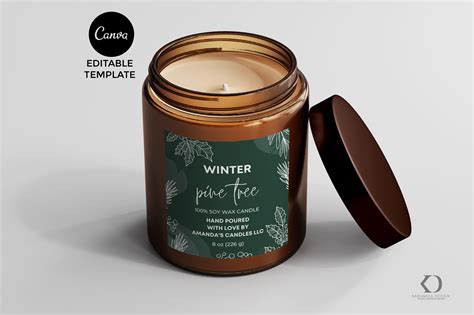 Winter Candle Labels Template Graphic by KaramelaDesign · Creative Fabrica