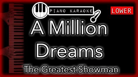 A Million Dreams (Lower -4) - The Greatest Showman - Piano Karaoke ...