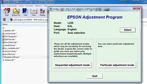 Epson l220 resetter adjustment program - selectionjza