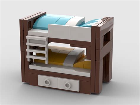 LEGO MOC Hochbett, Stockbett, Bunk Bed, Etagenbett by Brickfisher ...