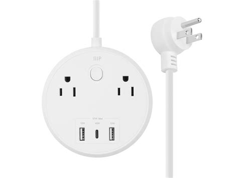 Home & Garden USB C Power Strip AUOPRO Mountable Extension Cord Flat Plug 4 Outlets and 3 USB ...