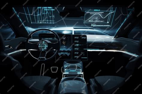 Premium AI Image | ai generated driverless car interior with futuristic ...