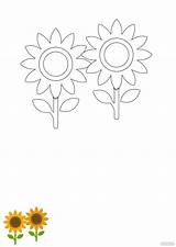 Downloadable Sunflower Coloring Pages sketch template