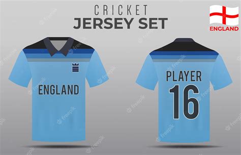 Premium Vector | Jersey for England Cricket Team Front and Back view