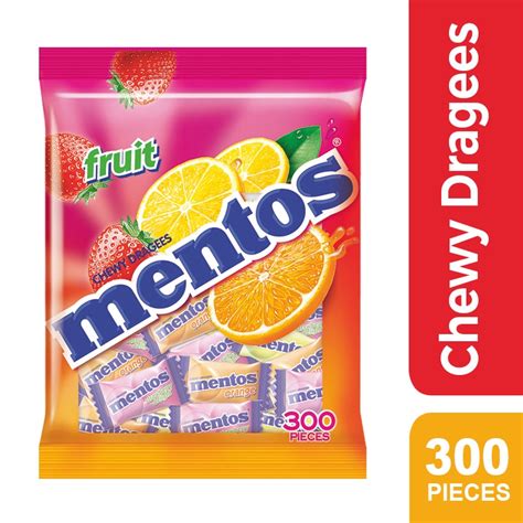 Mentos Fruit Mix 300pcs Bag | Shopee Philippines