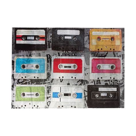 Retro Vintage Cassette Tape Wall Artwork | Tape wall, Wall artwork ...