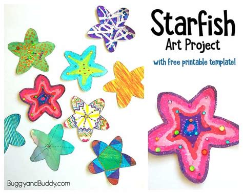 Easy Starfish Craft for Kids with Free Printable Template - Buggy and Buddy