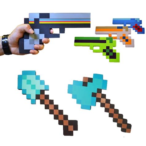 1pcs Minecraft Toys Minecraft Foam Weapons Sword Axe Shovel Gun EVA ...