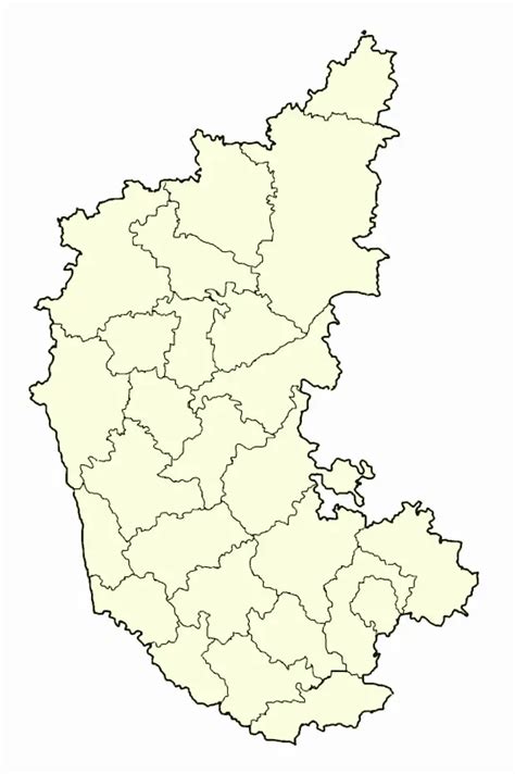 Blank Map of Karnataka • Mapsof.net